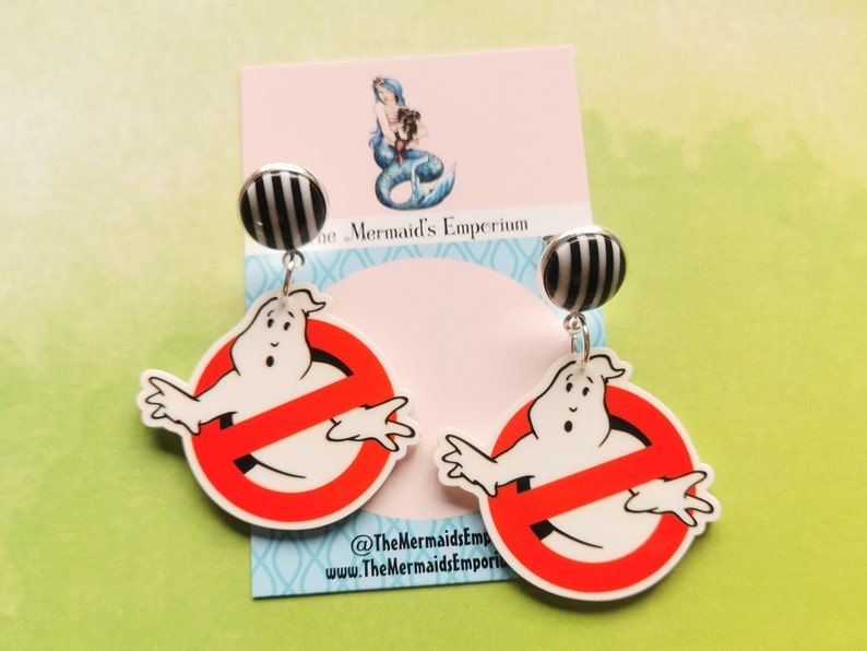 Ghostbuster Stud Earrings Variations Available image 2