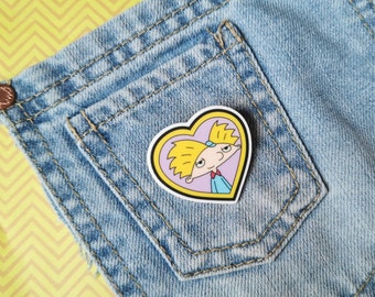 Hey Arnold Brooch / Pin / Badge ---- 90s Retro Nineties Cartoon