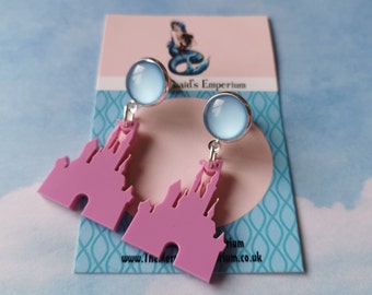 Princess Castle Stud Earrings - Variations Available