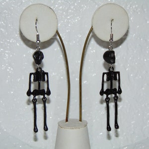 Skeleton Earrings- Black, Gold, White ...perrrfect for Halloween!