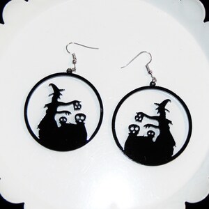 Spooky Witch Design Earrings