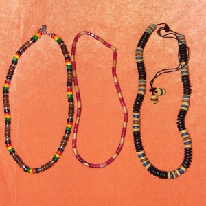 Vintage 1980s Boho Chic Beaded Necklace lot