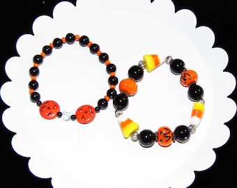 Super cute set of Handmade Halloween Design Bracelets