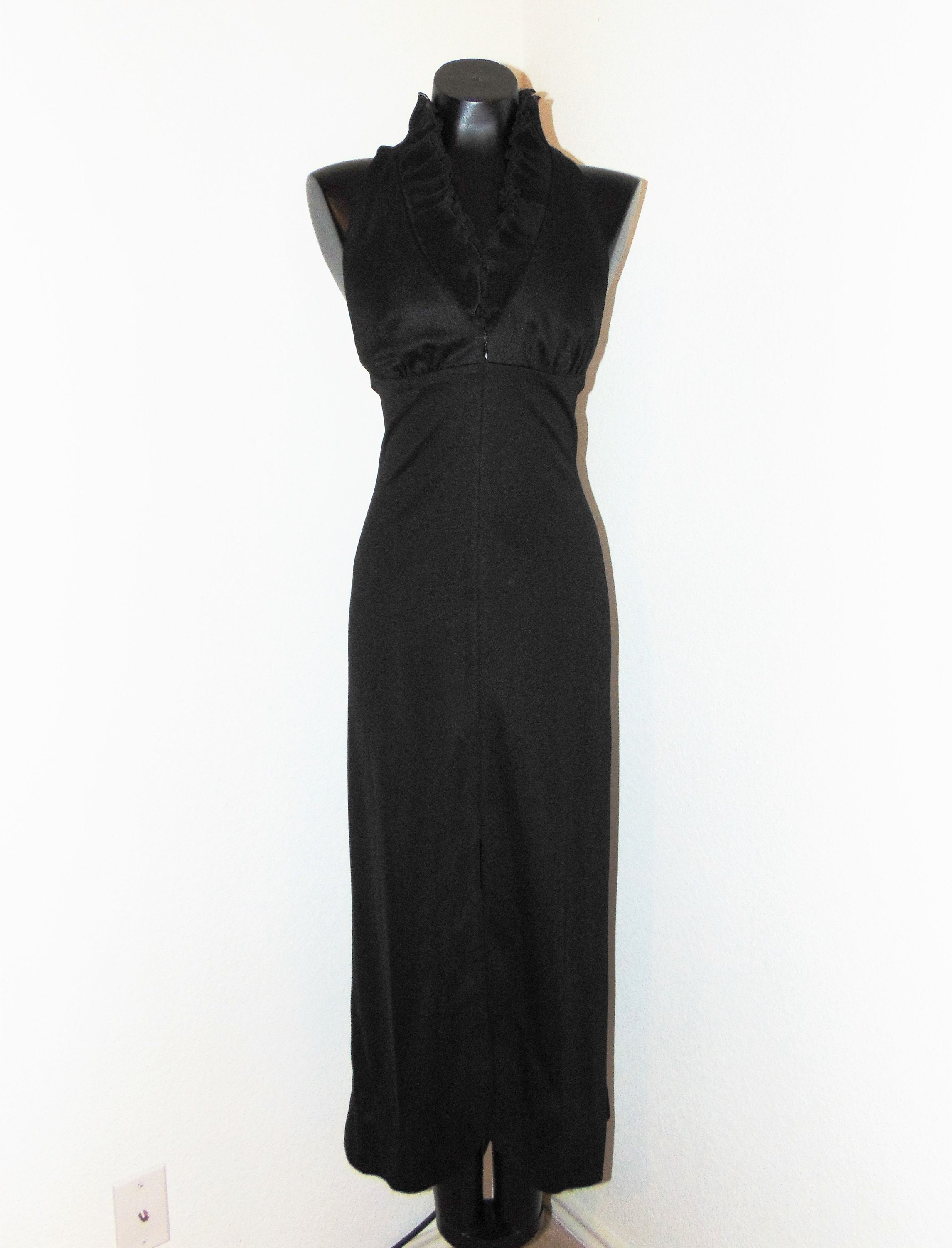 black halter top dress