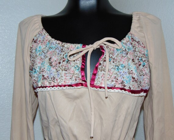 Vintage 1970s Peplum Blouse with matching Skirt i… - image 3