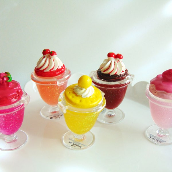 Ice Cream Sundae Shaped  Flavored lip gloss