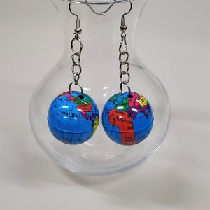 Super Cute Globe Dangle Earrings