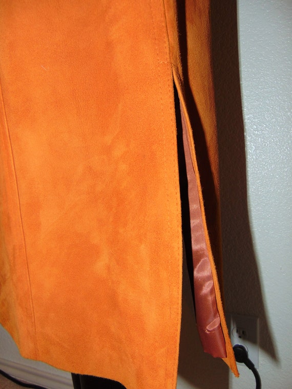 Vintage 1980s Orange Leather Jacket with matching… - image 8