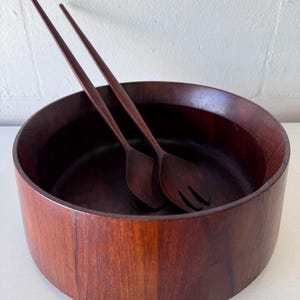 Danish Modern Teak Serving Bowl by Jens Quistgaard for Dansk - Vintage MCM Salad Bowl