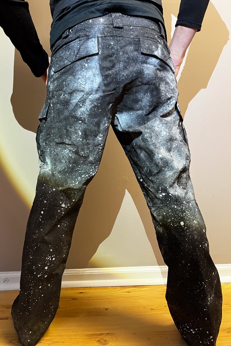 Tactical Cargo Cosmic Splatter Pants Etsy