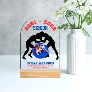 Wrestling Gift Senior Night Wrestling Photo Gift Personalized Gift Custom 2025 Senior Graduation School Sports Team Gift Wrestling Award