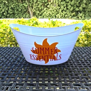 Outdoor Bucket Summer Essentials Sunscreen Basket Pool Side Beverage Tub Beach Tote Plastic Beverage Tub Pool Party Sun Screen Bug Spray