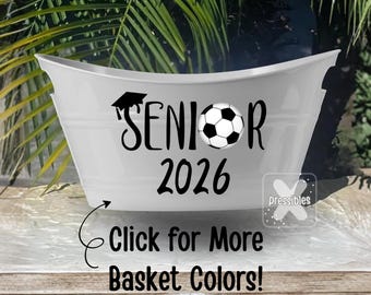 Senior Night Soccer Gift Basket Class of 2027 Graduation Senior Party High School Sports Personalized Soccer Player Team Gift Senior Bucket