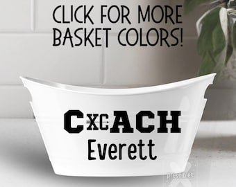 Gift for Cross Country Coach Personalized Gift Basket End of Year Gift Bucket League Coach Gift from Team Bucket Custom