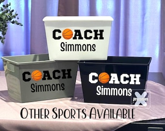 Gift for Basketball Coach Personalized Bucket End of Year Custom Gift Basket End of Season Sports Gift From Team Competition Tournament