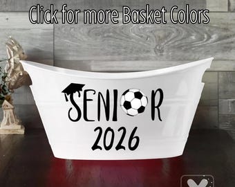 Soccer Senior Night Gift Basket Personalized Graduation High School Senior Bucket Class of 2027 Senior Sports Girls Soccer Player Team Gift