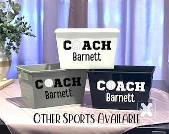 Gift for Volleyball Coach Personalized Bucket End of Year Custom Gift Basket End of Season Sports Gift From Team Competition Tournament