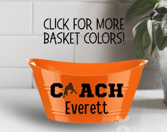 Wrestler Gift for Coach Personalized Gift Basket End of Year Gift Bucket for Wrestling Coach from Team