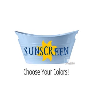 Sunscreen Basket Outdoor Summer Tote Sunscreen Basket Custom Pool Side Beverage Tub Beach Tote Plastic Beverage Tub Pool Sunscreen Holder