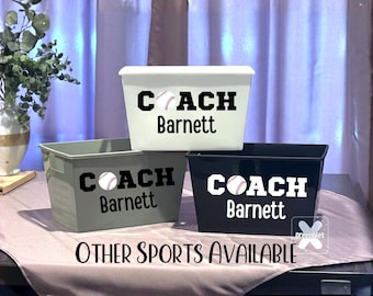 Gift for Baseball Coach Personalized Bucket End of Year Custom Gift Basket End of Season Sports Gift From Team Competition Tournament
