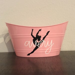Personalized Dance Gift Basket Dance Birthday Reusable Basket Personalized Dancer Gift Dance Mom Gift Dance Studio Storage Dance Theme Party