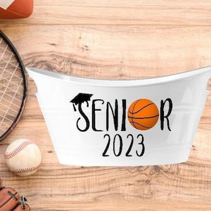 Senior Night Basketball Graduation Gift Basket Senior Class 2024 Senior Night Party Basketball Gift Basket School Sports Personalized Basket