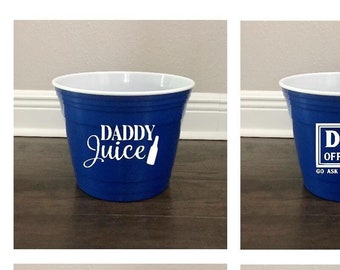 Custom Ice Bucket Gift for Dad Father's Day Gift Beer Bucket Personalized Ice Bucket Dad's Gift Daddy Six Different Designs for Dad