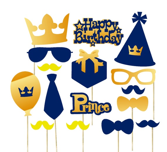 Royal Prince Party Decorations 16pc Prince Photo Props 1st Etsy