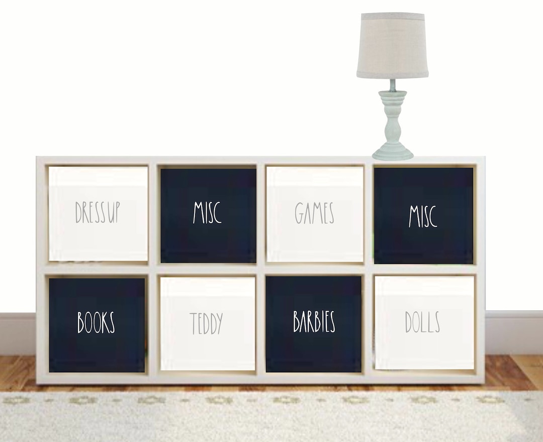 Storage Label Decals Skinny Font Storage Labels Toy Box Labels ...