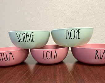 Custom Bowl Name Cereal Bowl Mint Rose Noodle Bowl Ice Cream Bowl Snack Bowl Popcorn Bowl Personalized Gift Personalized Bowl Ramen Bowl