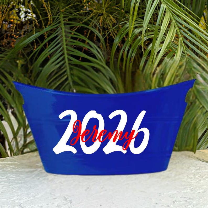 Personalized Graduation Gift Basket Senior Graduation Gift Class of 2027 Senior Night Gift Graduation Party Decor Graduation Bucket Prom image 8