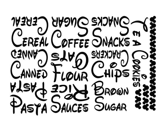 Food Storage Labels Set of 19 Basic Pantry Labels Plus BONUS | Etsy