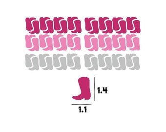 Pink Cowboy Boot Stickers 48 Country Western Retro Cowgirl Decals Small Town Girl Western Birthday Cowgirl Boot Decal Rodeo Bridal Shower