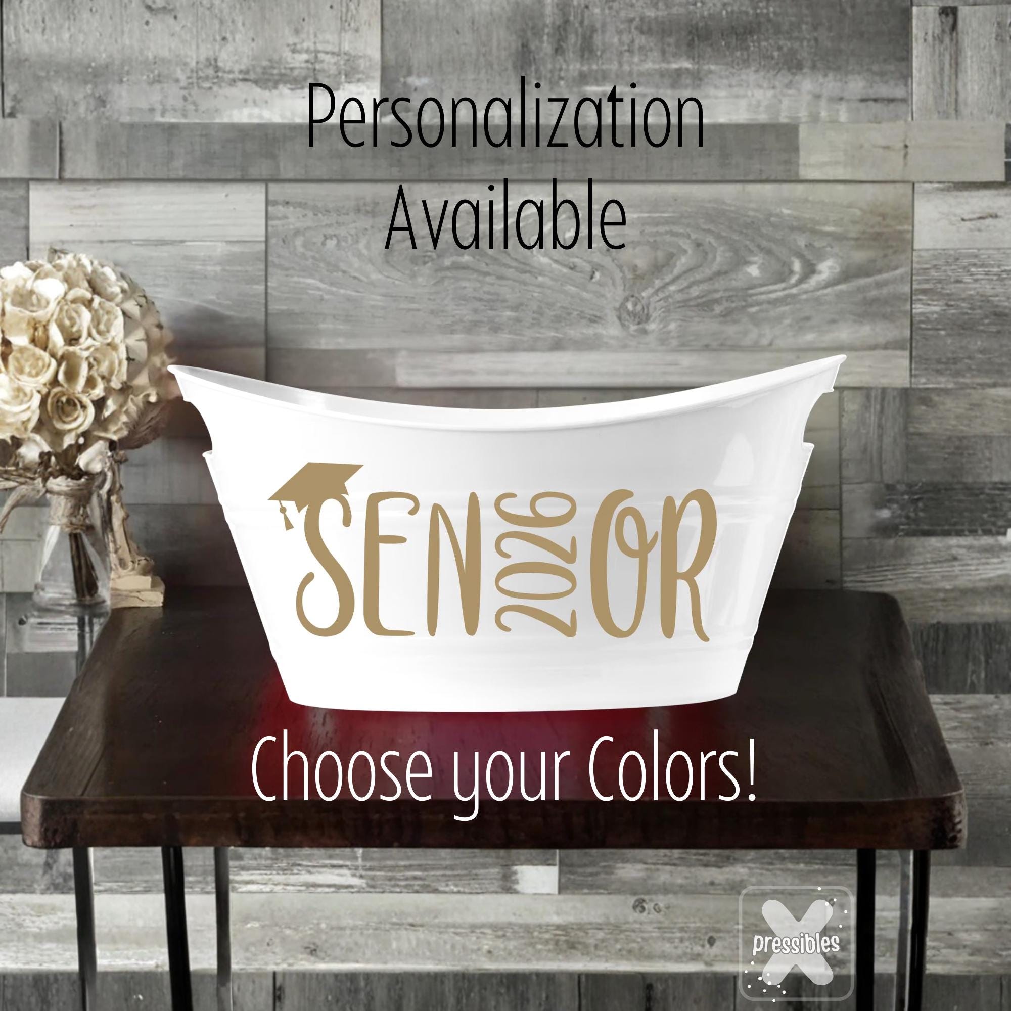 Graduation Gift Basket Class of 2026 Personalized Bucket Senior Night ...