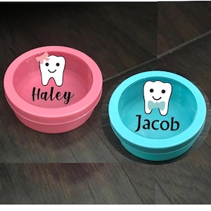 Personalized Tooth Fairy Keepsake Box Tooth Holder Baby Keepsake Box Lost Tooth Baby Tooth Custom Teeth Jar Lost a Tooth Box Gift Newborn