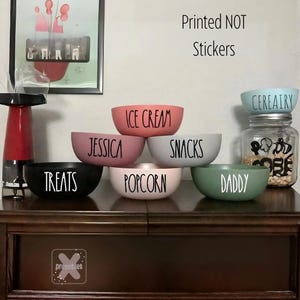 Personalized Bowl Cereal Noodle Ice Cream Snack Popcorn Soup Bowl Gift for Kids Custom Name Bowl Ramen Matching Breakfast Bowl Set Plastic