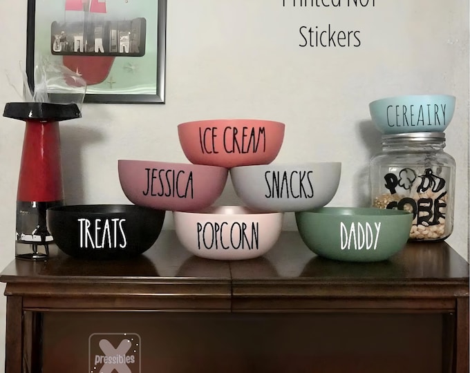 Personalized Bowl Cereal Noodle Ice Cream Snack Popcorn Soup Bowl Gift for Kids Custom Name Bowl Ramen Matching Breakfast Bowl Set Plastic