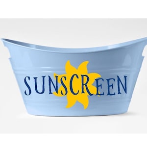 Sunscreen Basket Outdoor Summer Tote Sunscreen Basket Custom Pool Side Beverage Tub Beach Tote Plastic Beverage Tub Pool Sunscreen Holder