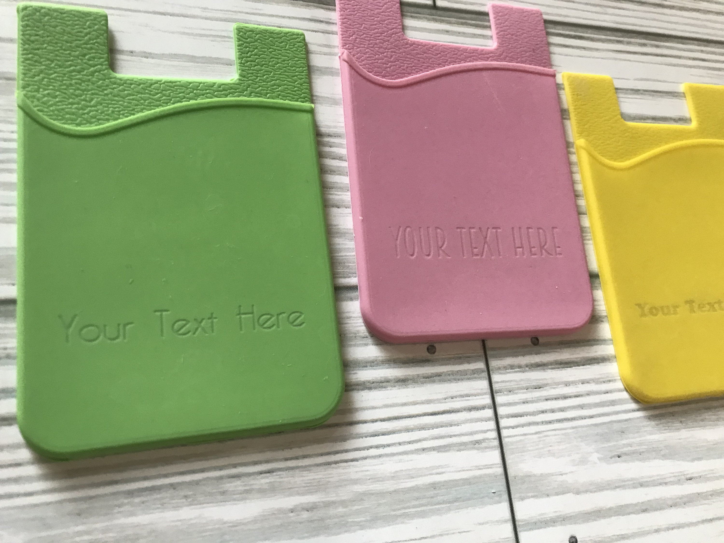 silicone card sleeve custom Monogrammed Silicone Phone Wallet: Personalized Card Holder