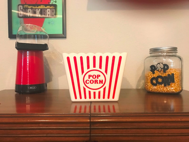 Personalized Popcorn Containers Set of 5 Popcorn Tubs Family Etsy