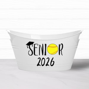 Gift for Softball Player Personalized Gift Basket 2026 Senior Night Gift Girl Softball Varsity Softball Gift Sports Bucket Graduation Gift