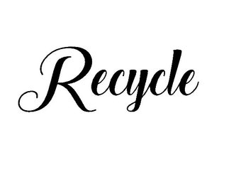 Recycle Bin Decal Home Organization Decal Kitchen Organization Pantry Organization Trash Decal Recycle Label Recycle Sticker Multiple Colors