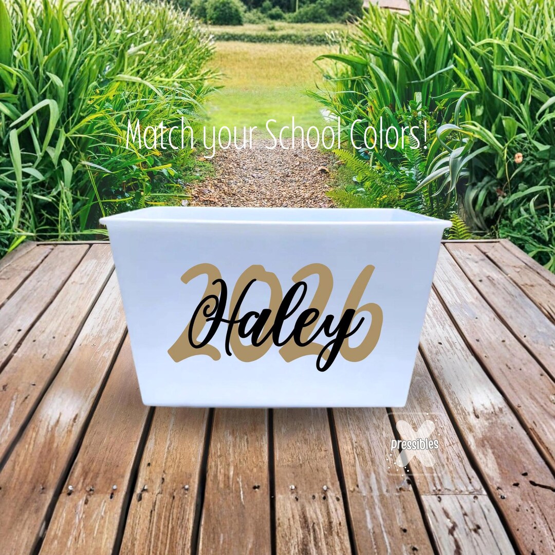 Personalized Senior Bucket Graduation Gift Basket Custom Gift Class of ...