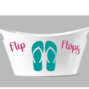 Flip Flop Basket Plastic Storage Summer Storage Shoe Storage Flip Flop Sign Flip Flop Decor Flip Flop Wedding Flip Flop Holder