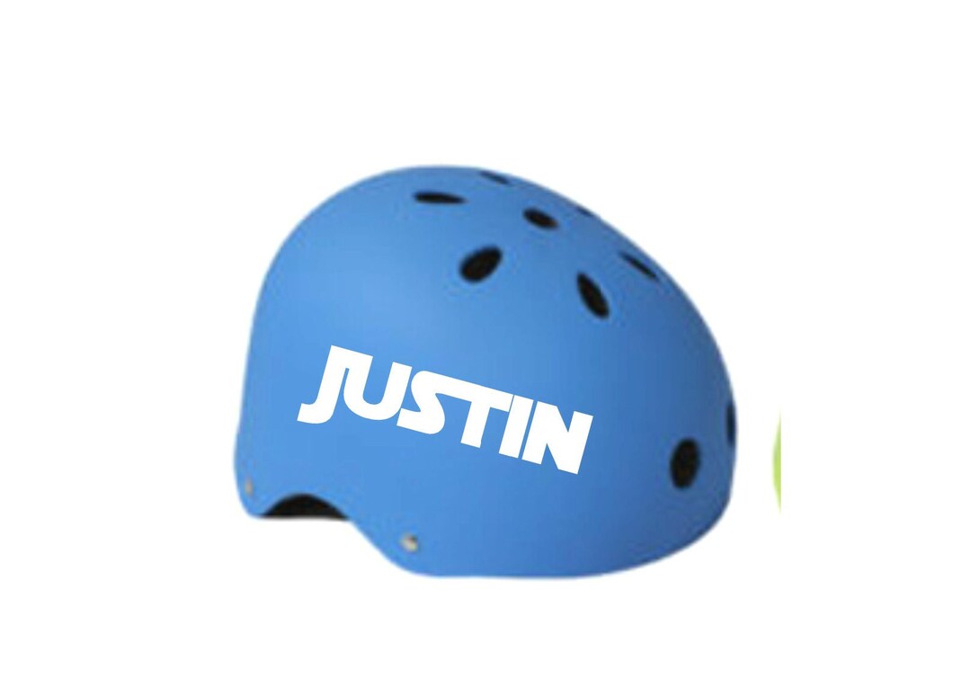 Bicycle Helmet Decal Kids Helmet Decal Helmet Stickers Name Etsy