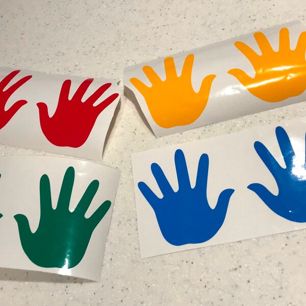 Hand Print Decal Etsy