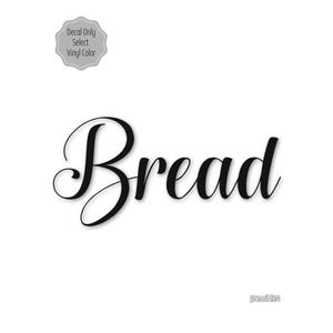 Bread Box Decal: Waterproof Kitchen Organization Sticker