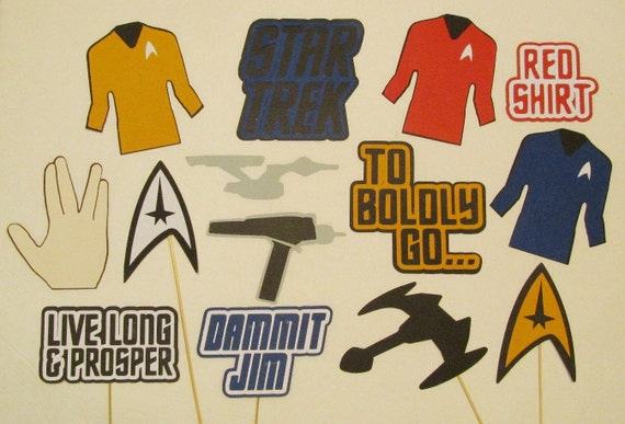 Inspired By Star Trek Photo Booth Props Star Trek Party Etsy