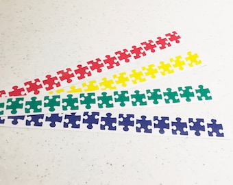 Puzzle Piece Decals 52 Mini Decals Mini Stickers Planner Stickers Puzzle Stickers Autism Awareness Decal Different Not Less Autism Mom