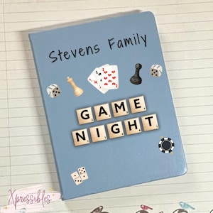 Family Game Night Score Sheet Log Book Personalized Family Gift for Housewarming Game Night Gifts Score tracker Game Night Score Book Couple